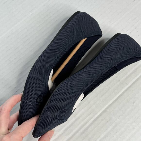 Market & Spruce Pointed Horsebit Embroidered Knit Flat Shoes - Blue NEW Size 6.5 - Picture 3 of 8